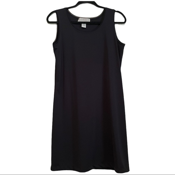 Norton McNaughton Black Sleeveless Midi Dress Size M - Picture 1 of 11